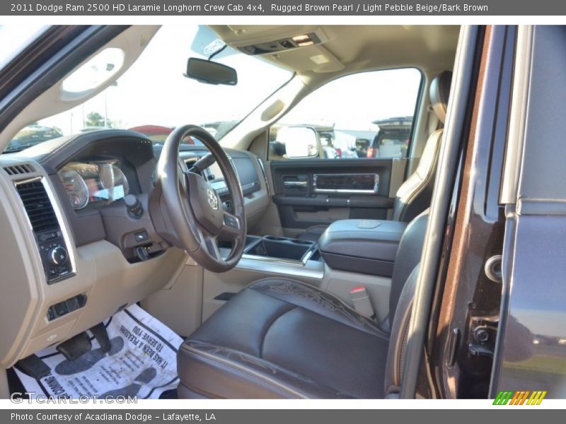 Rugged Brown Pearl / Light Pebble Beige/Bark Brown 2011 Dodge Ram 2500 HD Laramie Longhorn Crew Cab 4x4