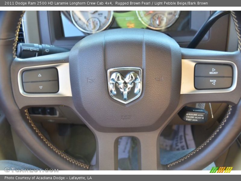 Rugged Brown Pearl / Light Pebble Beige/Bark Brown 2011 Dodge Ram 2500 HD Laramie Longhorn Crew Cab 4x4