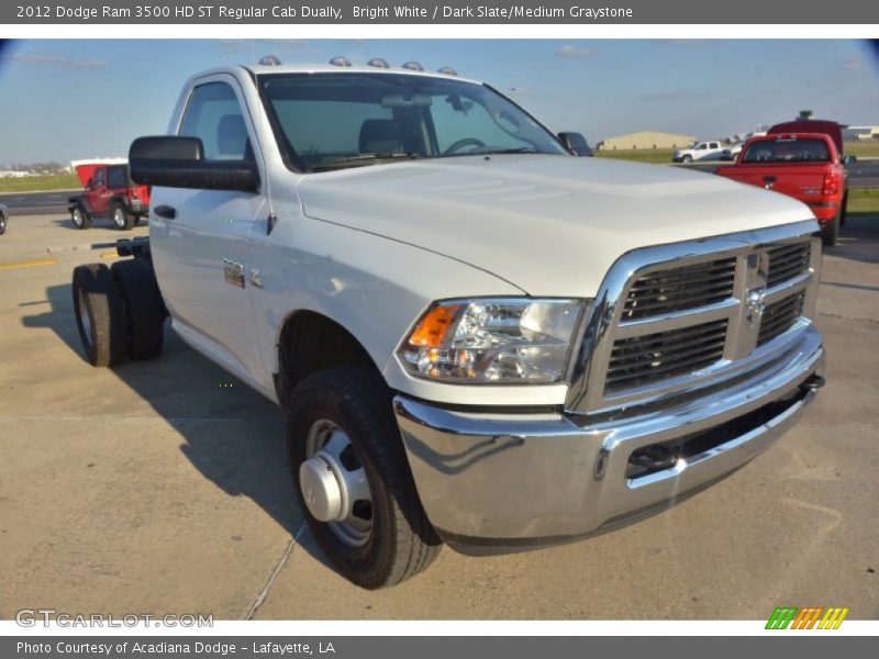 Bright White / Dark Slate/Medium Graystone 2012 Dodge Ram 3500 HD ST Regular Cab Dually