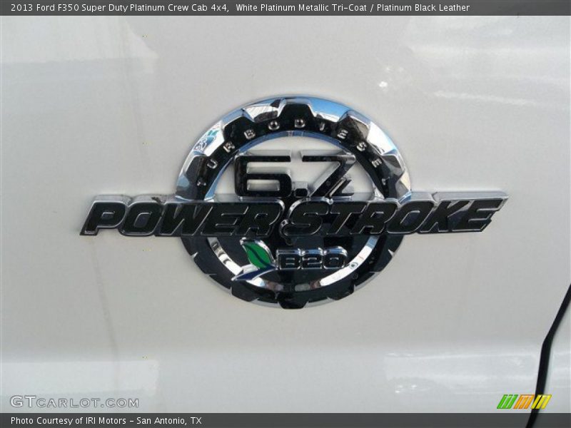 White Platinum Metallic Tri-Coat / Platinum Black Leather 2013 Ford F350 Super Duty Platinum Crew Cab 4x4