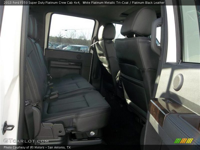 White Platinum Metallic Tri-Coat / Platinum Black Leather 2013 Ford F350 Super Duty Platinum Crew Cab 4x4