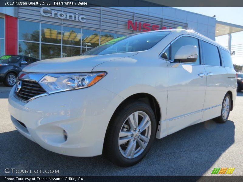 Pearl White / Beige 2013 Nissan Quest 3.5 SL