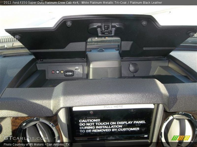 White Platinum Metallic Tri-Coat / Platinum Black Leather 2013 Ford F350 Super Duty Platinum Crew Cab 4x4