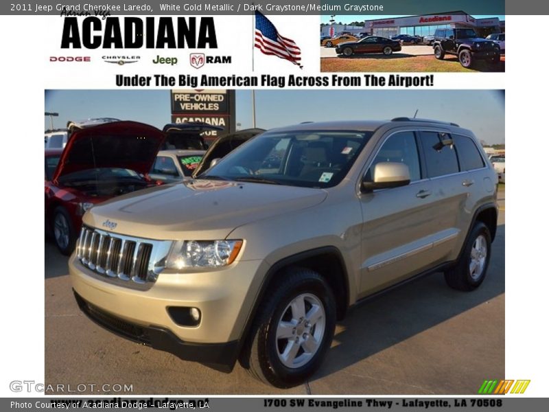 White Gold Metallic / Dark Graystone/Medium Graystone 2011 Jeep Grand Cherokee Laredo