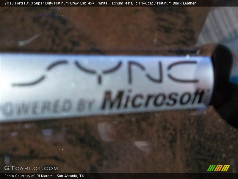 White Platinum Metallic Tri-Coat / Platinum Black Leather 2013 Ford F350 Super Duty Platinum Crew Cab 4x4