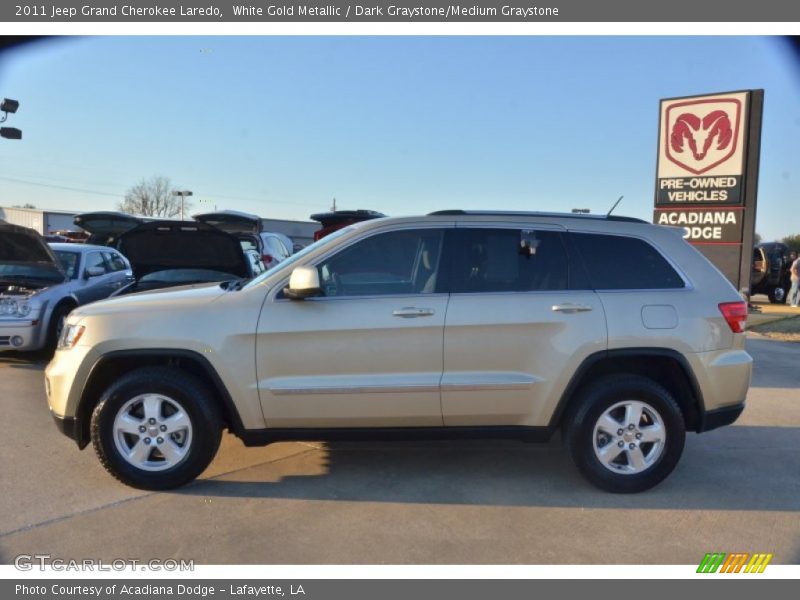White Gold Metallic / Dark Graystone/Medium Graystone 2011 Jeep Grand Cherokee Laredo