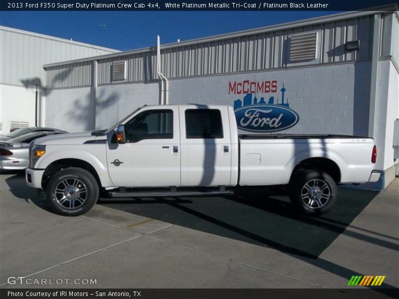 White Platinum Metallic Tri-Coat / Platinum Black Leather 2013 Ford F350 Super Duty Platinum Crew Cab 4x4