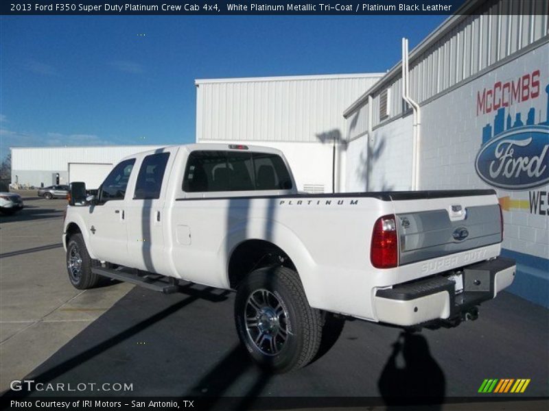 White Platinum Metallic Tri-Coat / Platinum Black Leather 2013 Ford F350 Super Duty Platinum Crew Cab 4x4