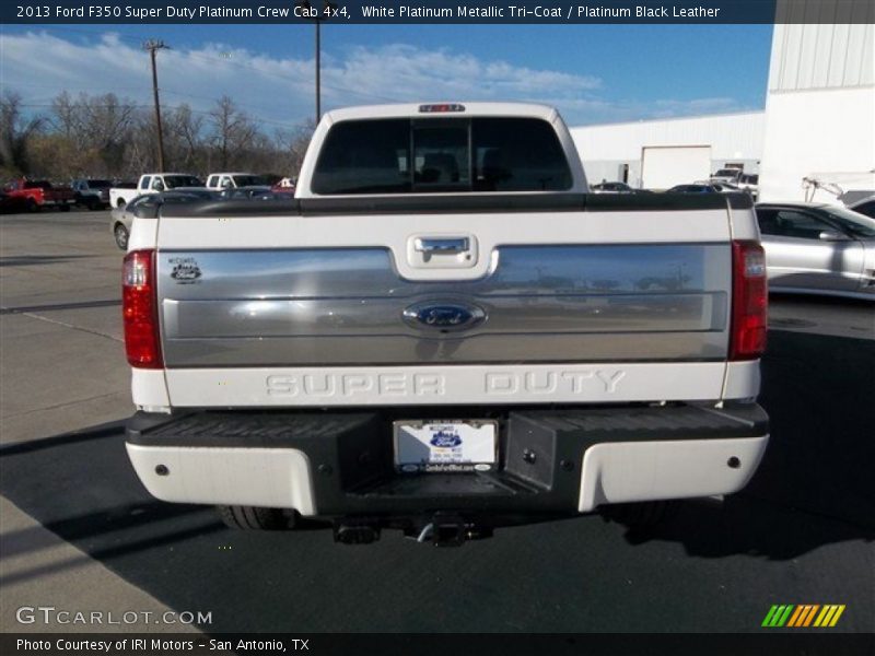 White Platinum Metallic Tri-Coat / Platinum Black Leather 2013 Ford F350 Super Duty Platinum Crew Cab 4x4