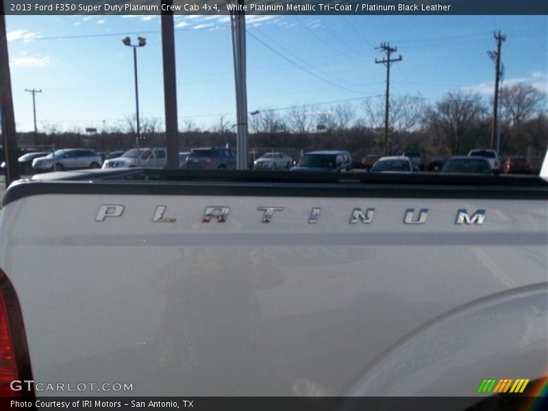 White Platinum Metallic Tri-Coat / Platinum Black Leather 2013 Ford F350 Super Duty Platinum Crew Cab 4x4