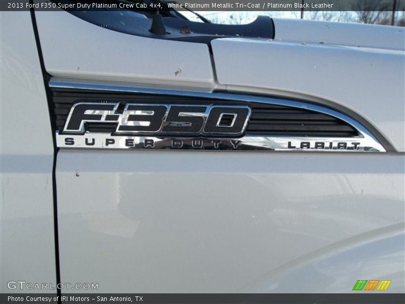 White Platinum Metallic Tri-Coat / Platinum Black Leather 2013 Ford F350 Super Duty Platinum Crew Cab 4x4