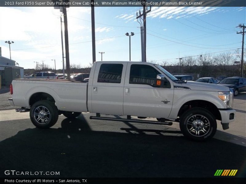 White Platinum Metallic Tri-Coat / Platinum Black Leather 2013 Ford F350 Super Duty Platinum Crew Cab 4x4
