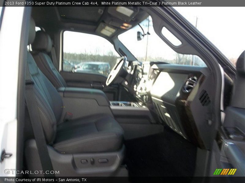 White Platinum Metallic Tri-Coat / Platinum Black Leather 2013 Ford F350 Super Duty Platinum Crew Cab 4x4