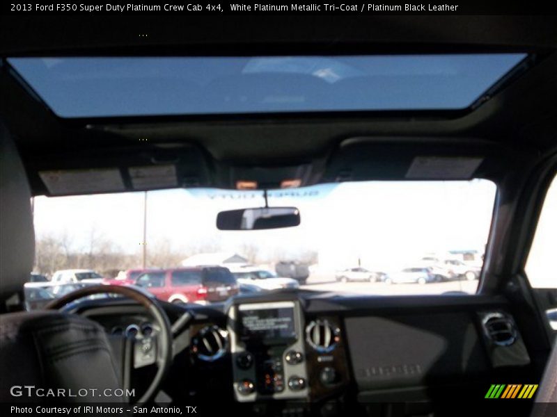 White Platinum Metallic Tri-Coat / Platinum Black Leather 2013 Ford F350 Super Duty Platinum Crew Cab 4x4