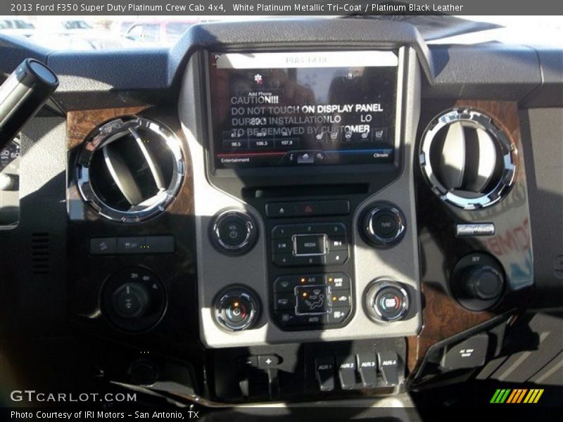 White Platinum Metallic Tri-Coat / Platinum Black Leather 2013 Ford F350 Super Duty Platinum Crew Cab 4x4