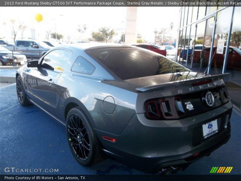 Sterling Gray Metallic / Shelby Charcoal Black/Black Accent Recaro Sport Seats 2013 Ford Mustang Shelby GT500 SVT Performance Package Coupe