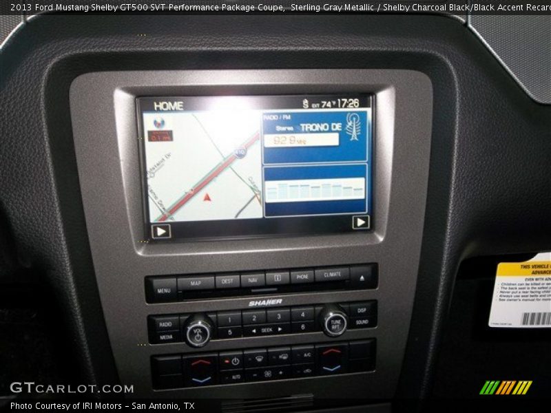 Navigation of 2013 Mustang Shelby GT500 SVT Performance Package Coupe