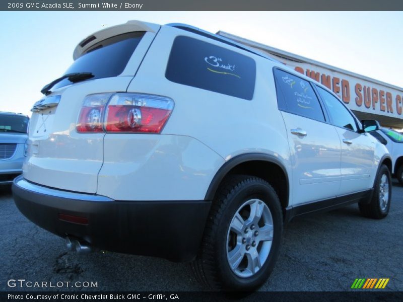 Summit White / Ebony 2009 GMC Acadia SLE