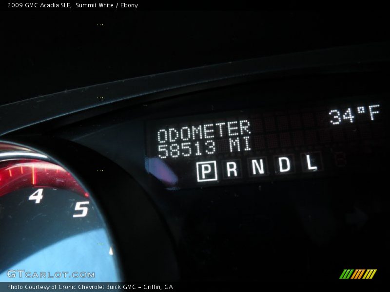 Summit White / Ebony 2009 GMC Acadia SLE