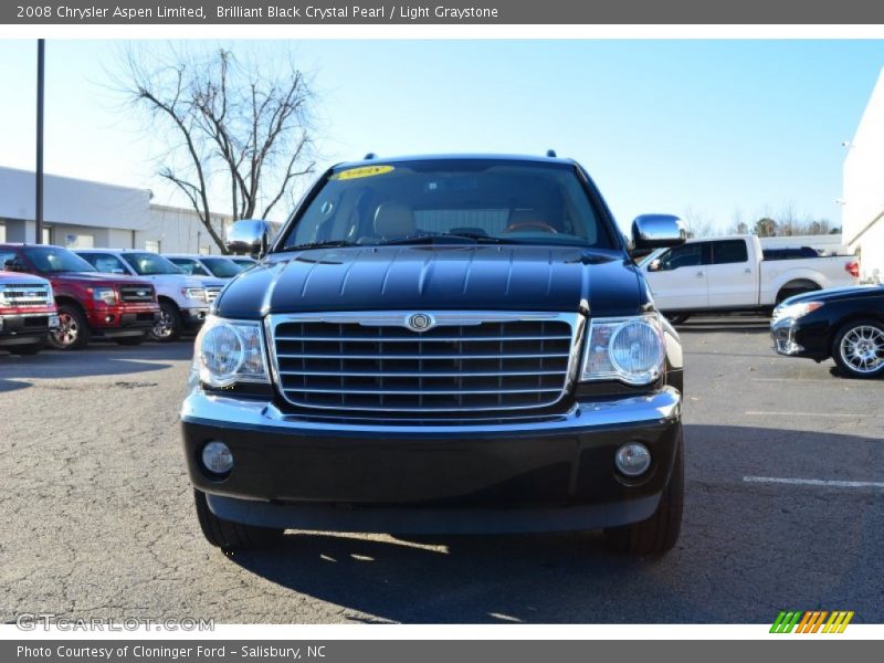 Brilliant Black Crystal Pearl / Light Graystone 2008 Chrysler Aspen Limited