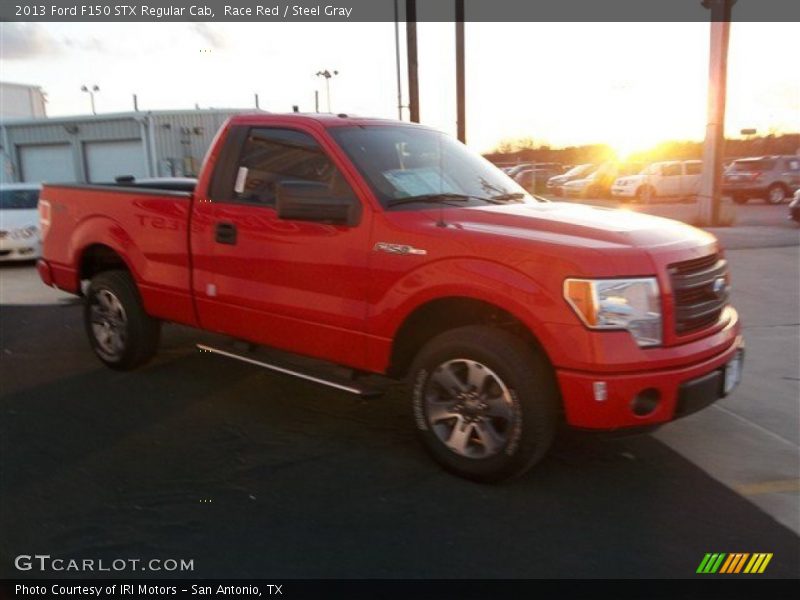 Race Red / Steel Gray 2013 Ford F150 STX Regular Cab