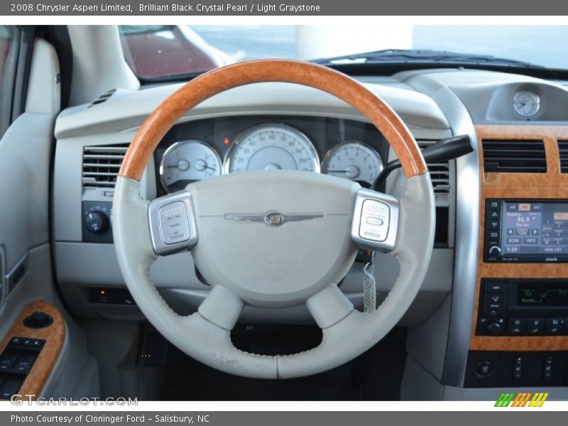 Brilliant Black Crystal Pearl / Light Graystone 2008 Chrysler Aspen Limited