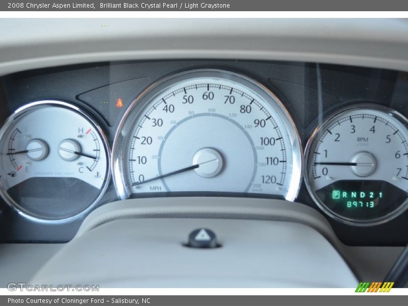 Brilliant Black Crystal Pearl / Light Graystone 2008 Chrysler Aspen Limited