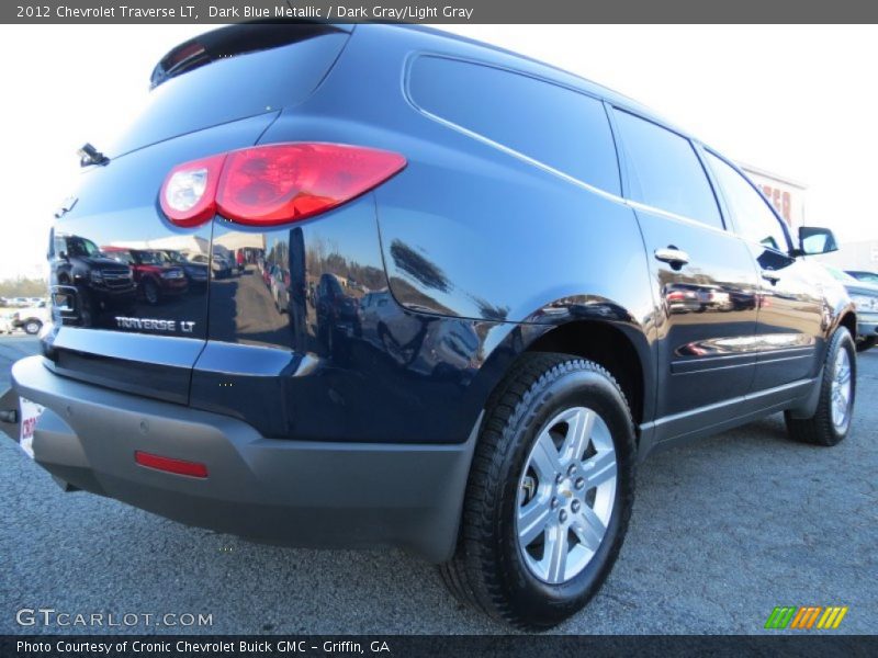 Dark Blue Metallic / Dark Gray/Light Gray 2012 Chevrolet Traverse LT