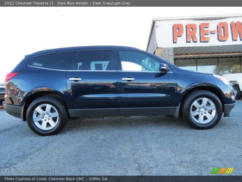 Dark Blue Metallic / Dark Gray/Light Gray 2012 Chevrolet Traverse LT