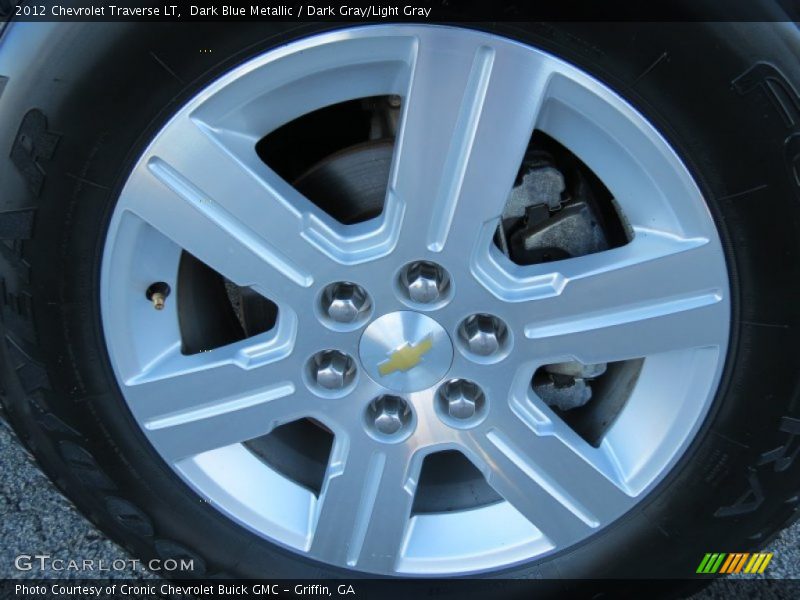 Dark Blue Metallic / Dark Gray/Light Gray 2012 Chevrolet Traverse LT