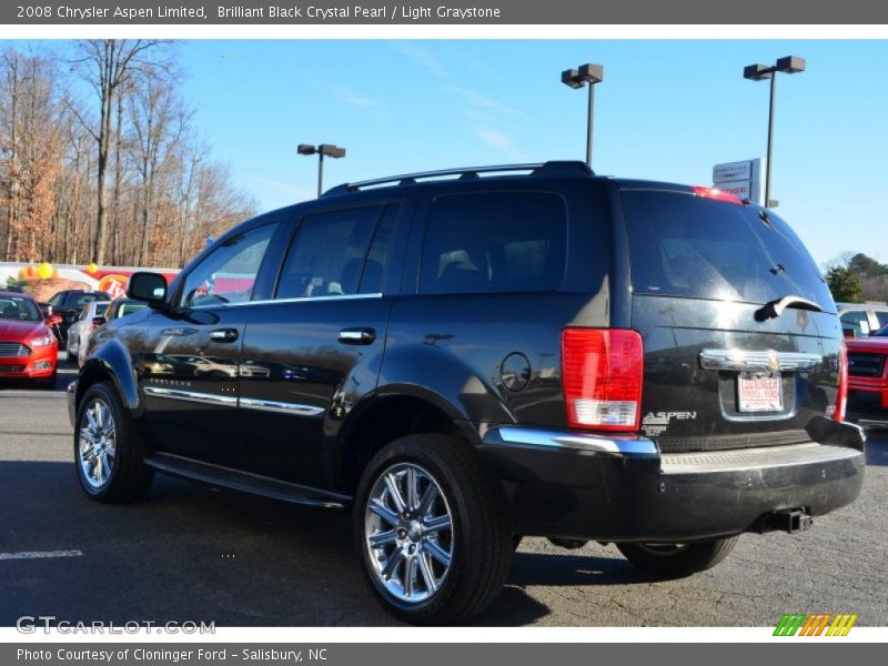 Brilliant Black Crystal Pearl / Light Graystone 2008 Chrysler Aspen Limited