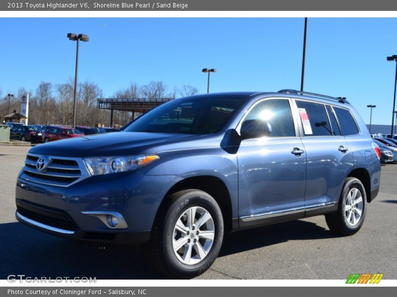 Shoreline Blue Pearl / Sand Beige 2013 Toyota Highlander V6