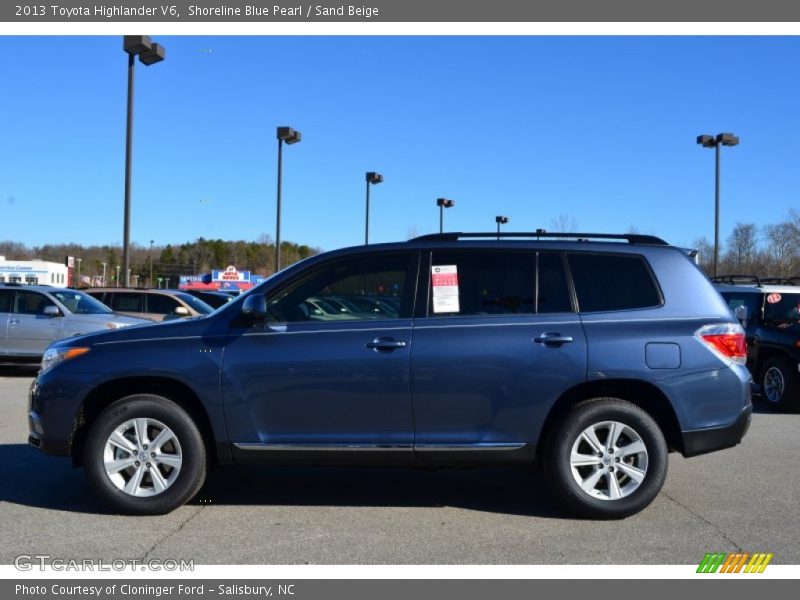 Shoreline Blue Pearl / Sand Beige 2013 Toyota Highlander V6