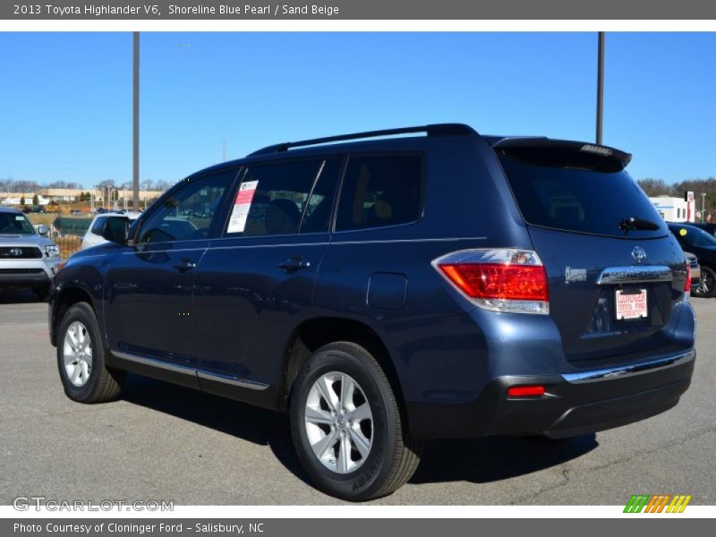 Shoreline Blue Pearl / Sand Beige 2013 Toyota Highlander V6
