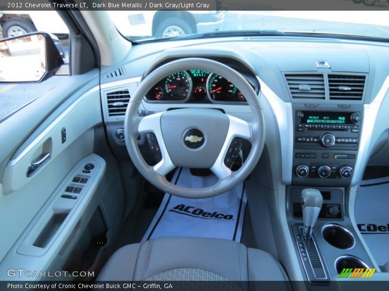 Dark Blue Metallic / Dark Gray/Light Gray 2012 Chevrolet Traverse LT