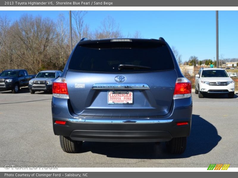 Shoreline Blue Pearl / Sand Beige 2013 Toyota Highlander V6