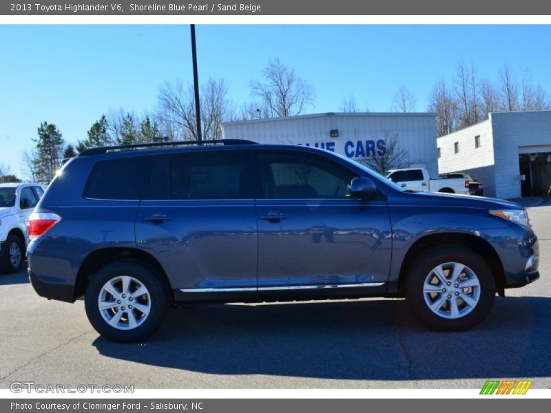 Shoreline Blue Pearl / Sand Beige 2013 Toyota Highlander V6