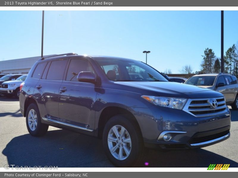 Shoreline Blue Pearl / Sand Beige 2013 Toyota Highlander V6