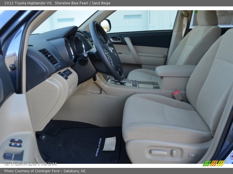 Shoreline Blue Pearl / Sand Beige 2013 Toyota Highlander V6