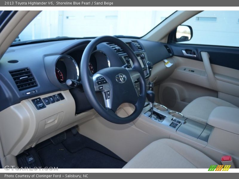 Shoreline Blue Pearl / Sand Beige 2013 Toyota Highlander V6