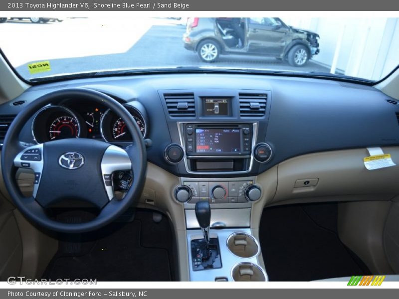 Shoreline Blue Pearl / Sand Beige 2013 Toyota Highlander V6