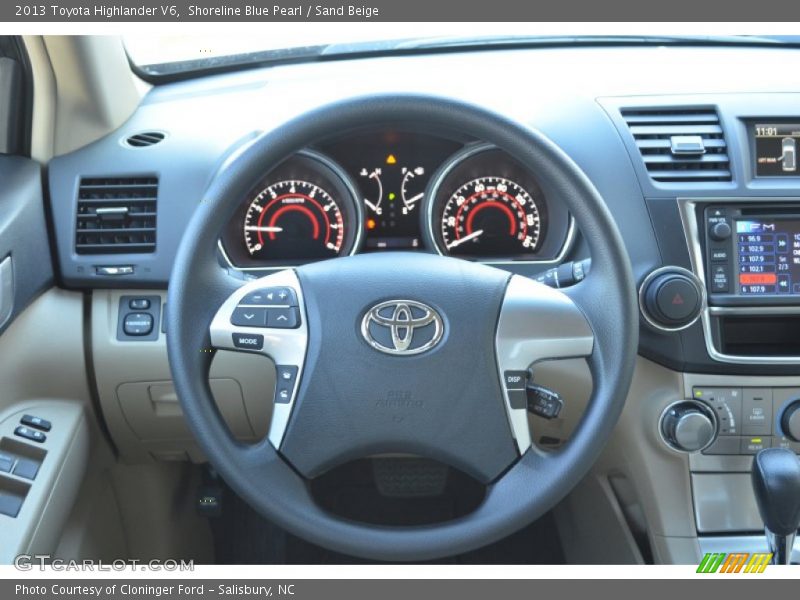 Shoreline Blue Pearl / Sand Beige 2013 Toyota Highlander V6