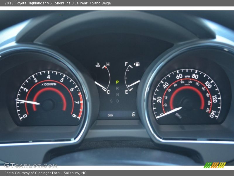 Shoreline Blue Pearl / Sand Beige 2013 Toyota Highlander V6