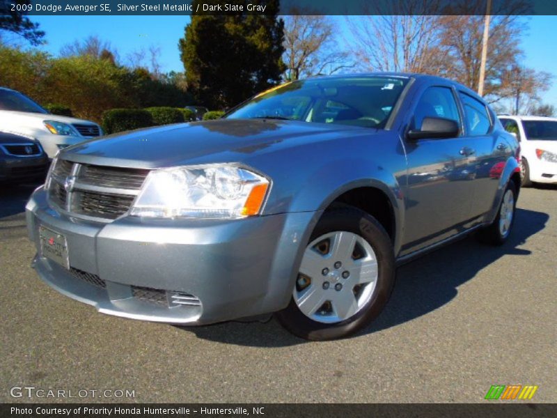 Silver Steel Metallic / Dark Slate Gray 2009 Dodge Avenger SE