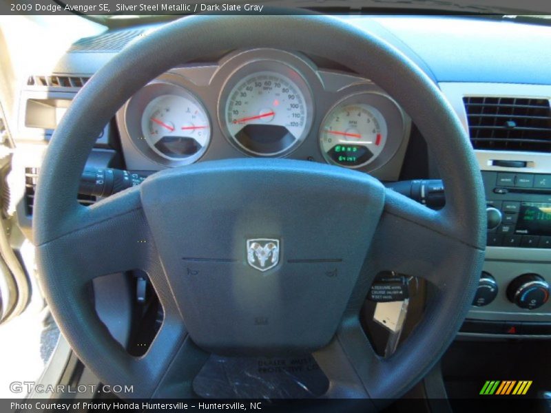 Silver Steel Metallic / Dark Slate Gray 2009 Dodge Avenger SE