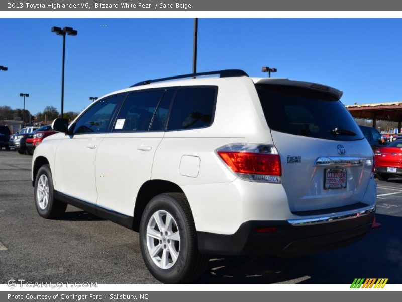 Blizzard White Pearl / Sand Beige 2013 Toyota Highlander V6