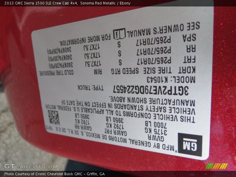 Sonoma Red Metallic / Ebony 2013 GMC Sierra 1500 SLE Crew Cab 4x4