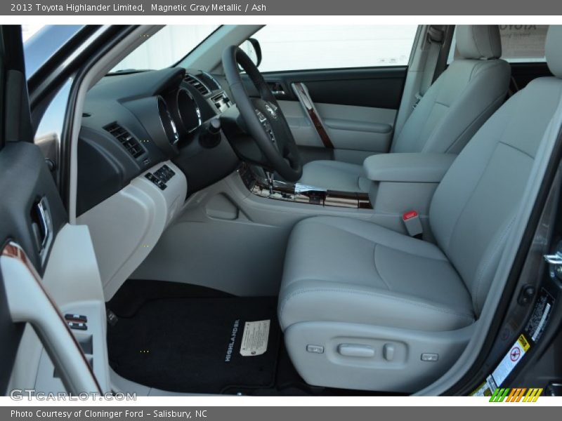 Front Seat of 2013 Highlander Limited
