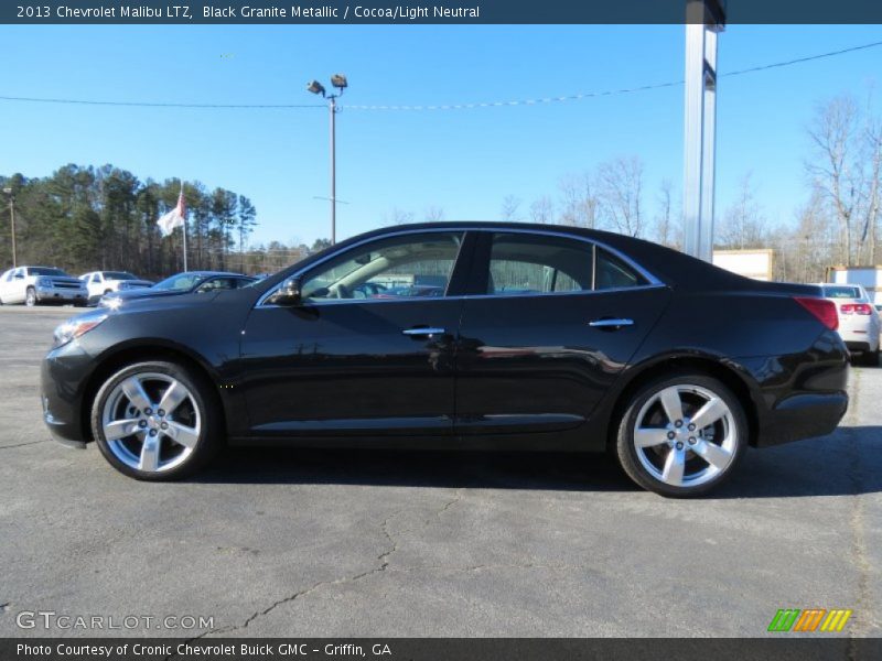 Black Granite Metallic / Cocoa/Light Neutral 2013 Chevrolet Malibu LTZ