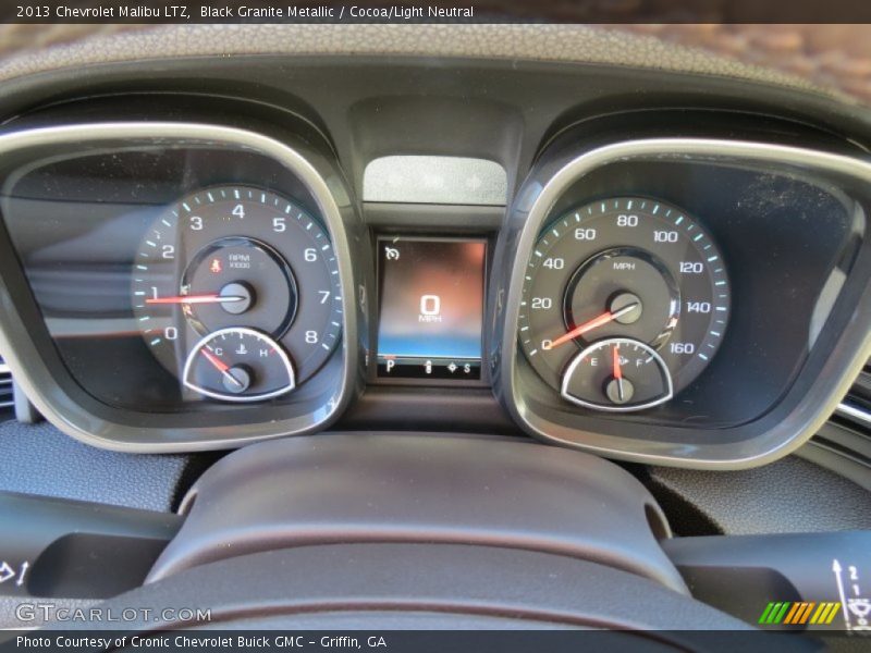 Black Granite Metallic / Cocoa/Light Neutral 2013 Chevrolet Malibu LTZ
